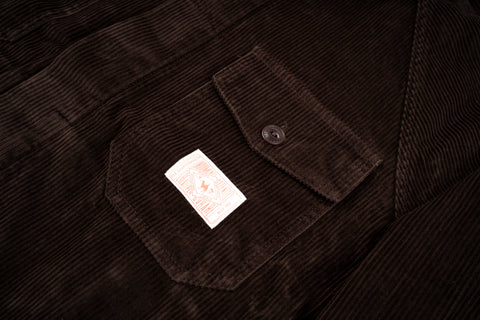NEW Italian Work Jacket Brown Corduroy