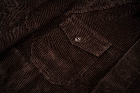 NEW Italian Work Jacket Brown Corduroy