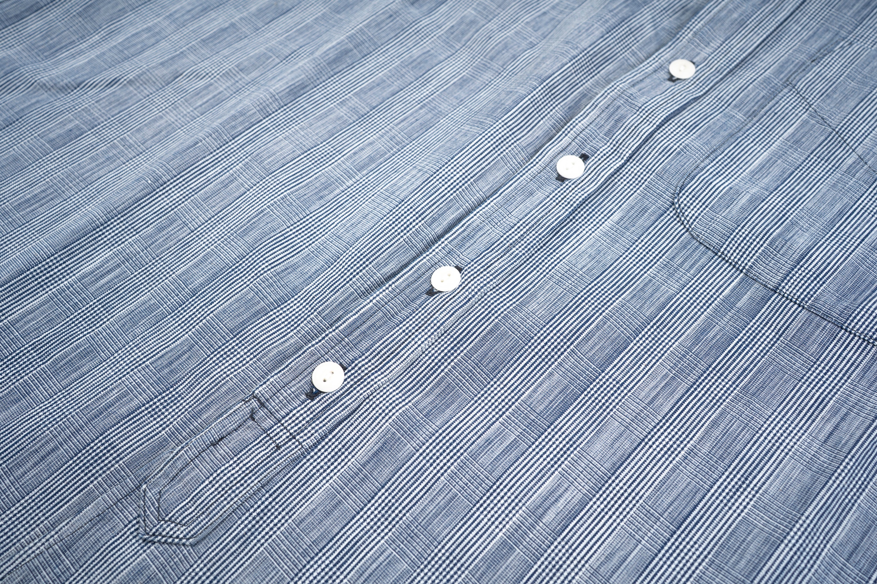 Rustler Rhapsody Work Shirt by Filippo Chia Checked Indigo