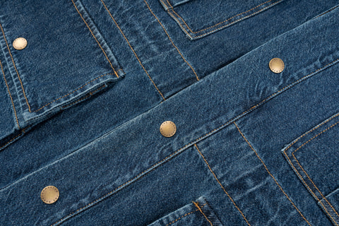 Dead-Stock Denim Parka "Curzio" [STONE WASHED]