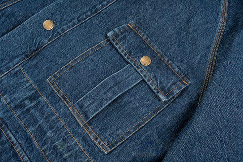 Dead-Stock Denim Parka "Curzio" [STONE WASHED]