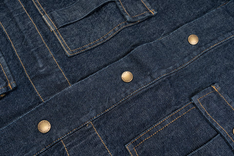 Dead-Stock Denim Parka "Curzio" [ONE WASHED]