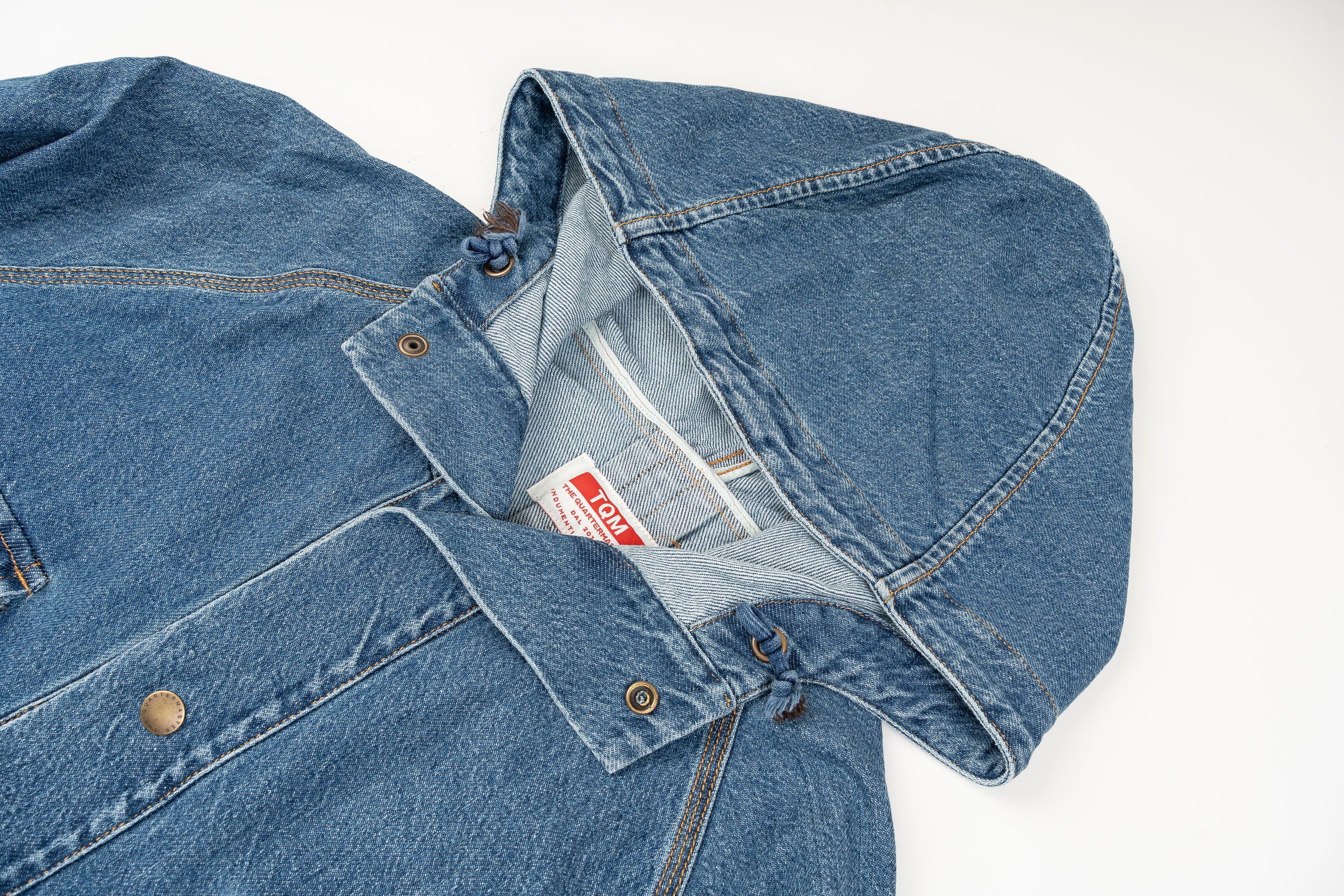 Dead-Stock Denim Parka "Curzio" [STRONG STONE WASHED]