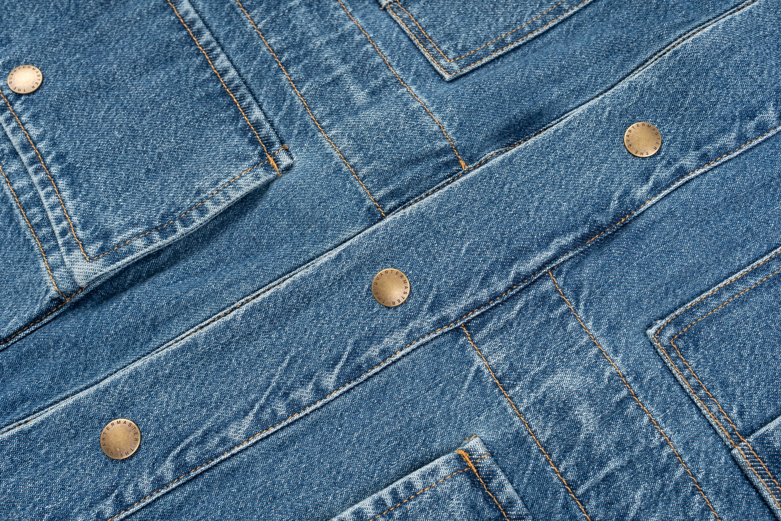 Dead-Stock Denim Parka "Curzio" [STRONG STONE WASHED]