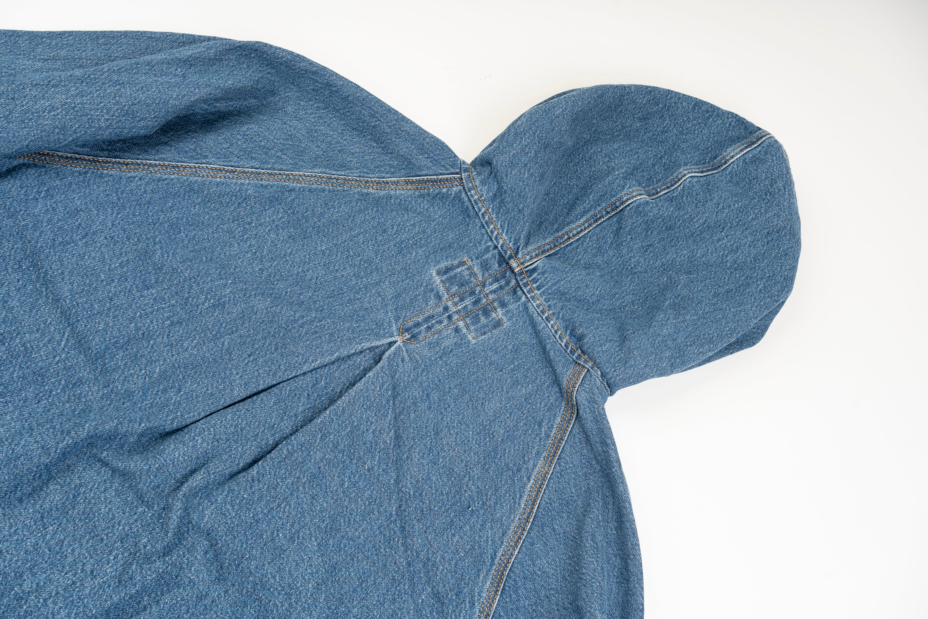 Dead-Stock Denim Parka "Curzio" [STRONG STONE WASHED]