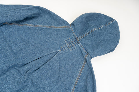 Dead-Stock Denim Parka "Curzio" [STRONG STONE WASHED]