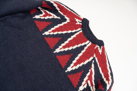 Nigel Cabourn - Key crew knit Navy