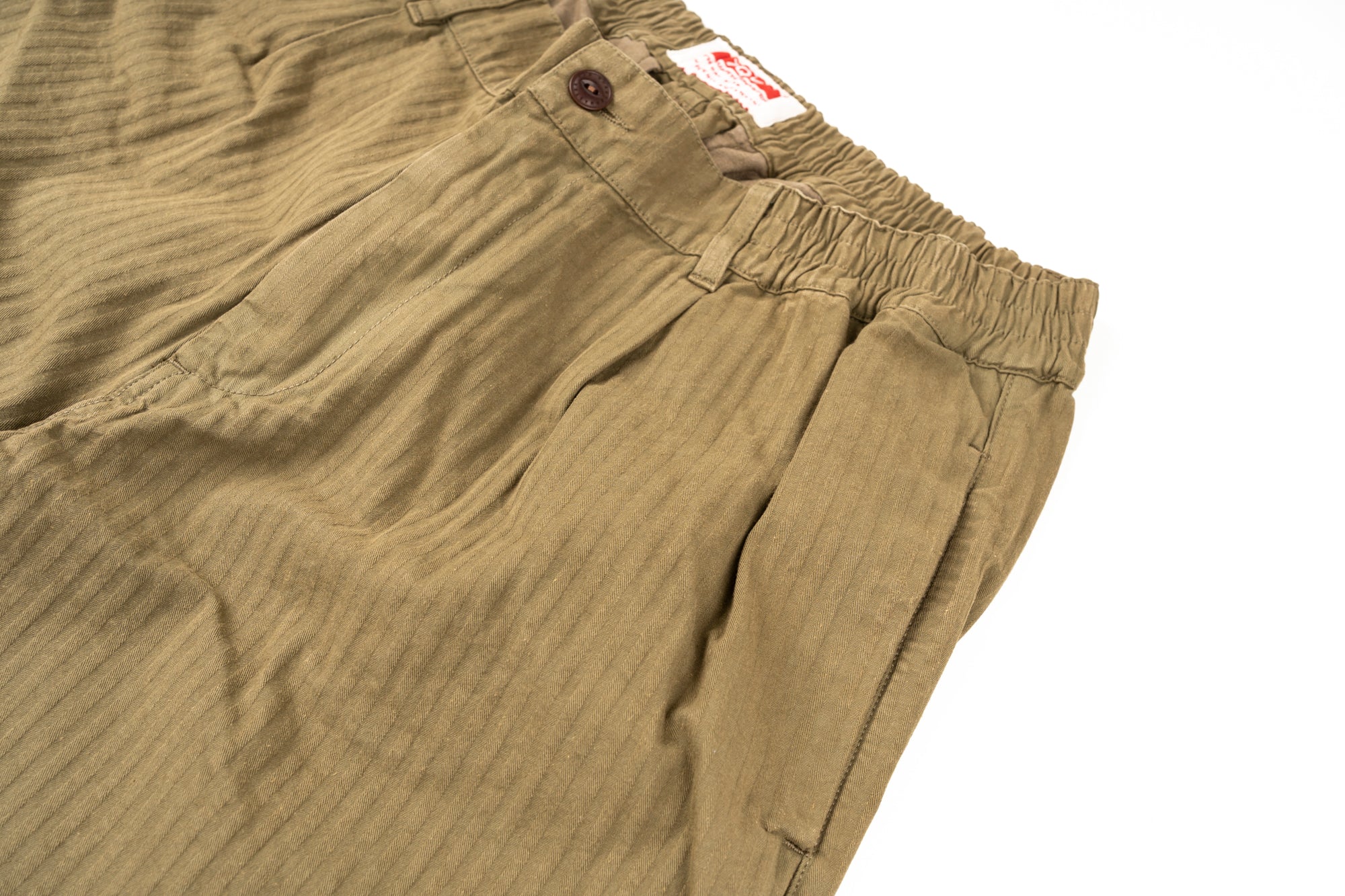 NEW French Chino elastico 100% Olive