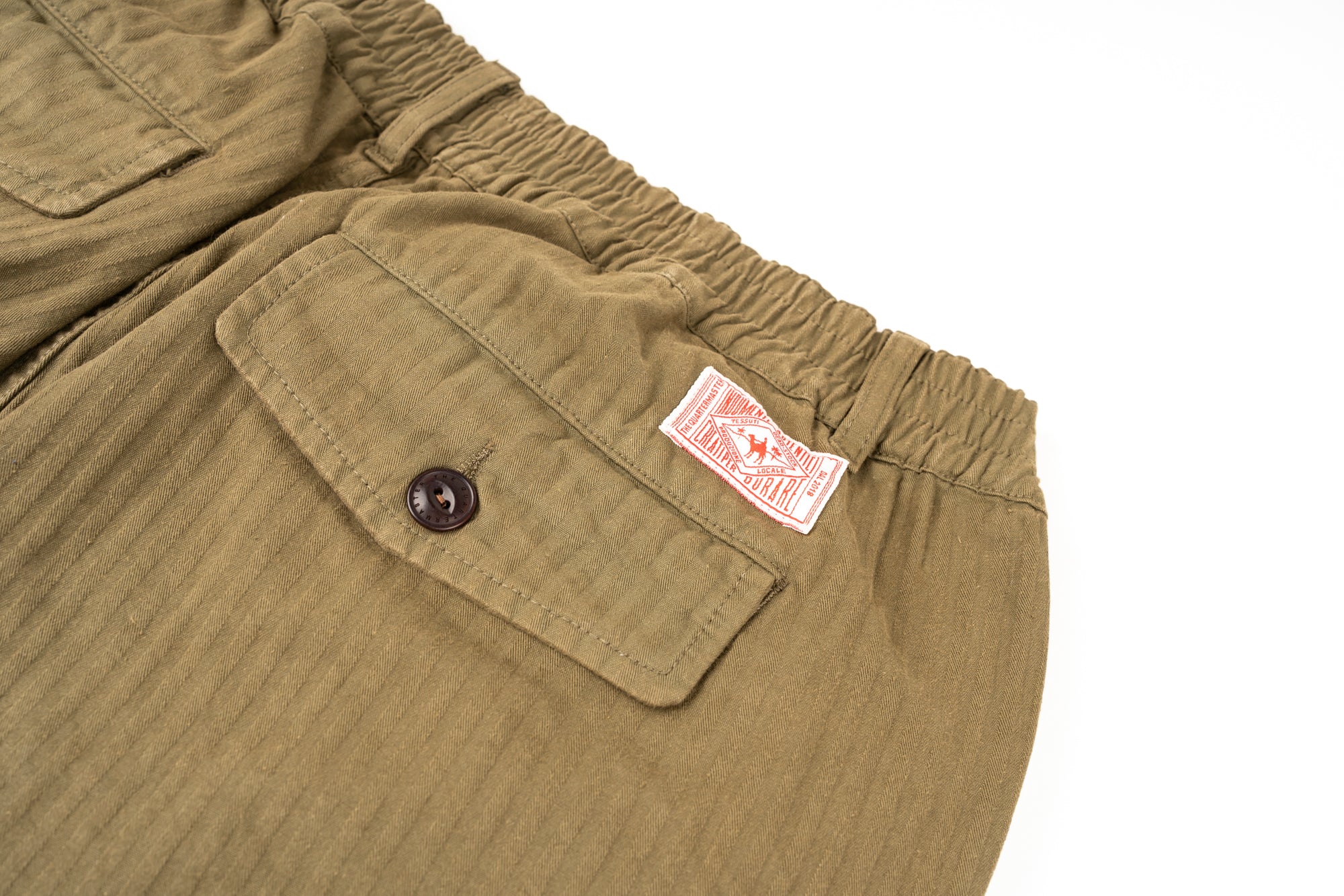 NEW French Chino elastico 100% Olive