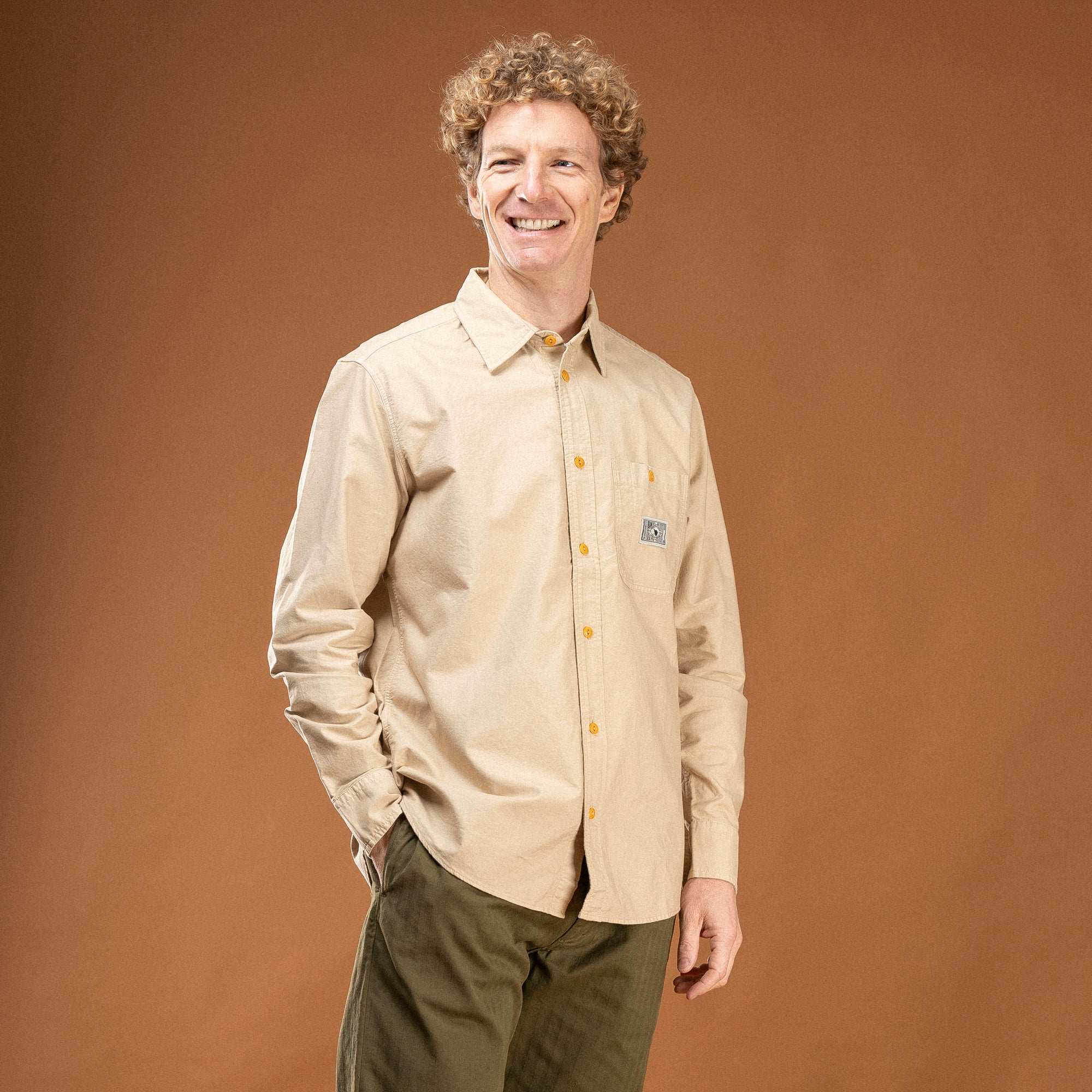 Work shirt KHAKI 100% cotone Oxford