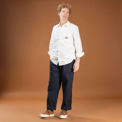 Work shirt WHITE 100% cotone Oxford