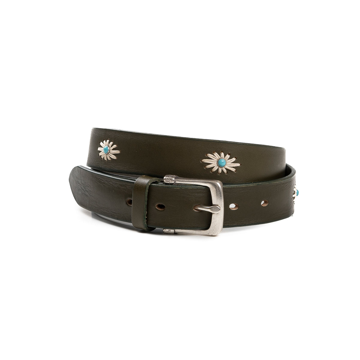 Alberto Luti x The Quartermaster Western Belt GRIGIOVERDE