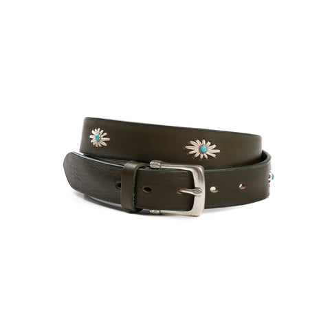 Alberto Luti x The Quartermaster Western Belt GRIGIOVERDE