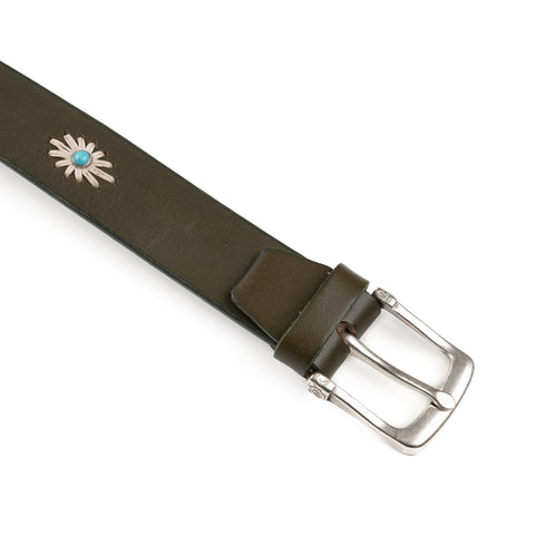 Alberto Luti x The Quartermaster Western Belt GRIGIOVERDE