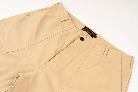 Fatigue Trousers KHAKI 100% cotone sateen