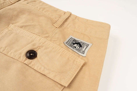 Fatigue Trousers KHAKI 100% cotone sateen