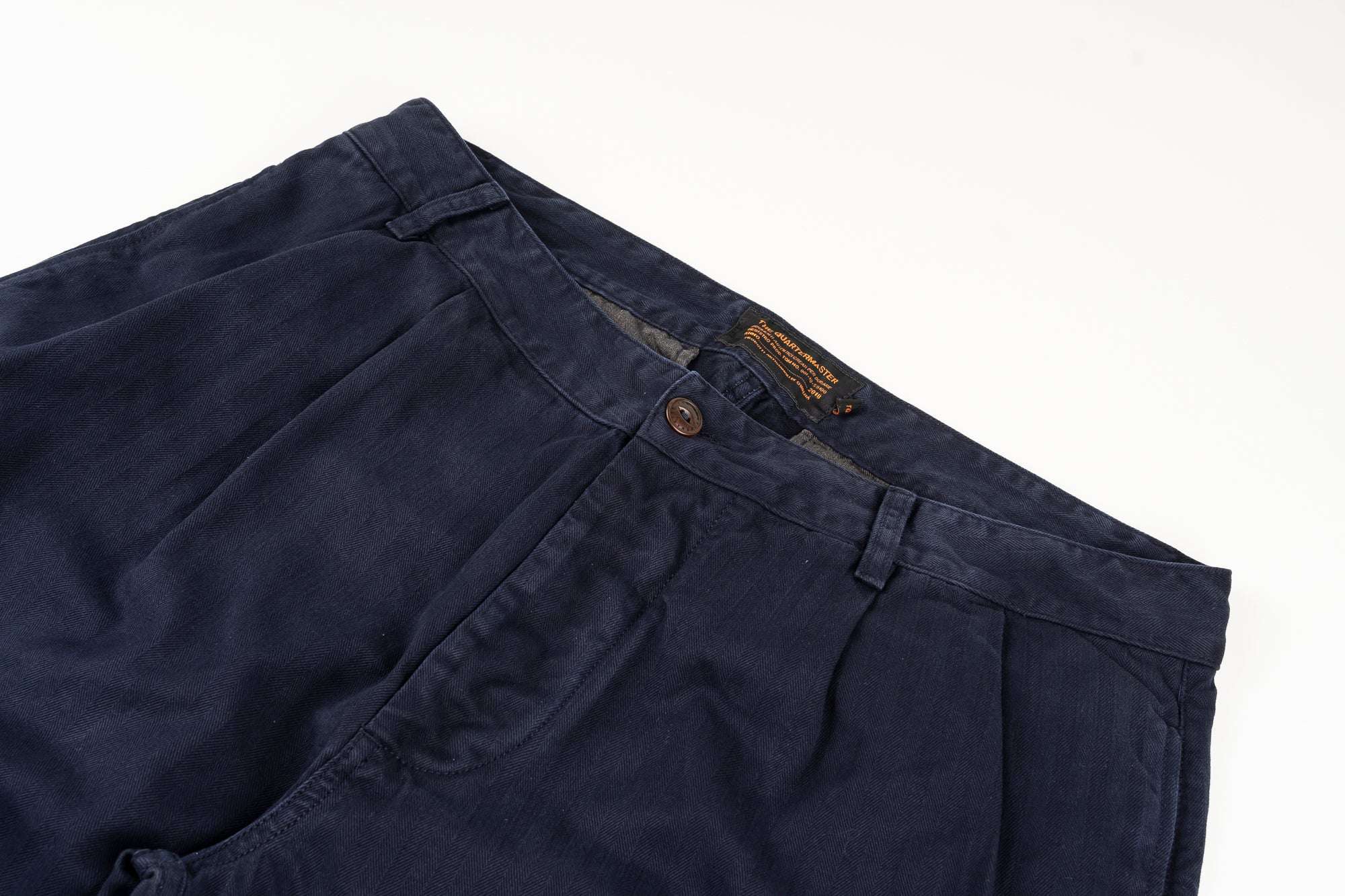French Chino NAVY 100% cotone HBT