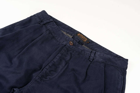 French Chino NAVY 100% cotone HBT