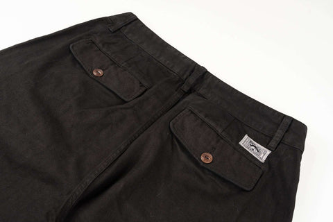 French Chino CHARCOAL 100% cotone HBT