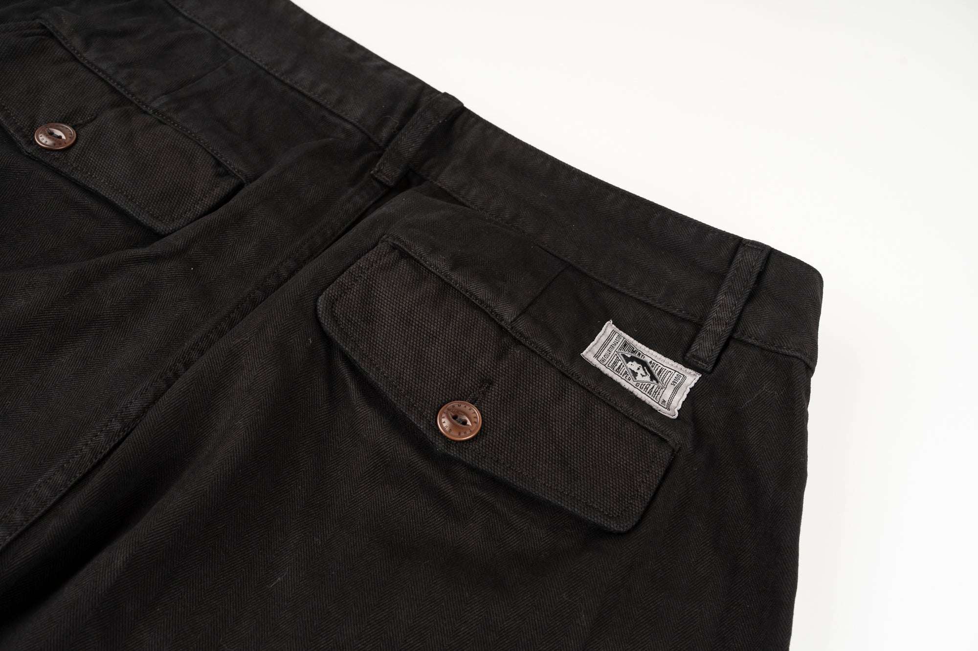 French Chino CHARCOAL 100% cotone HBT