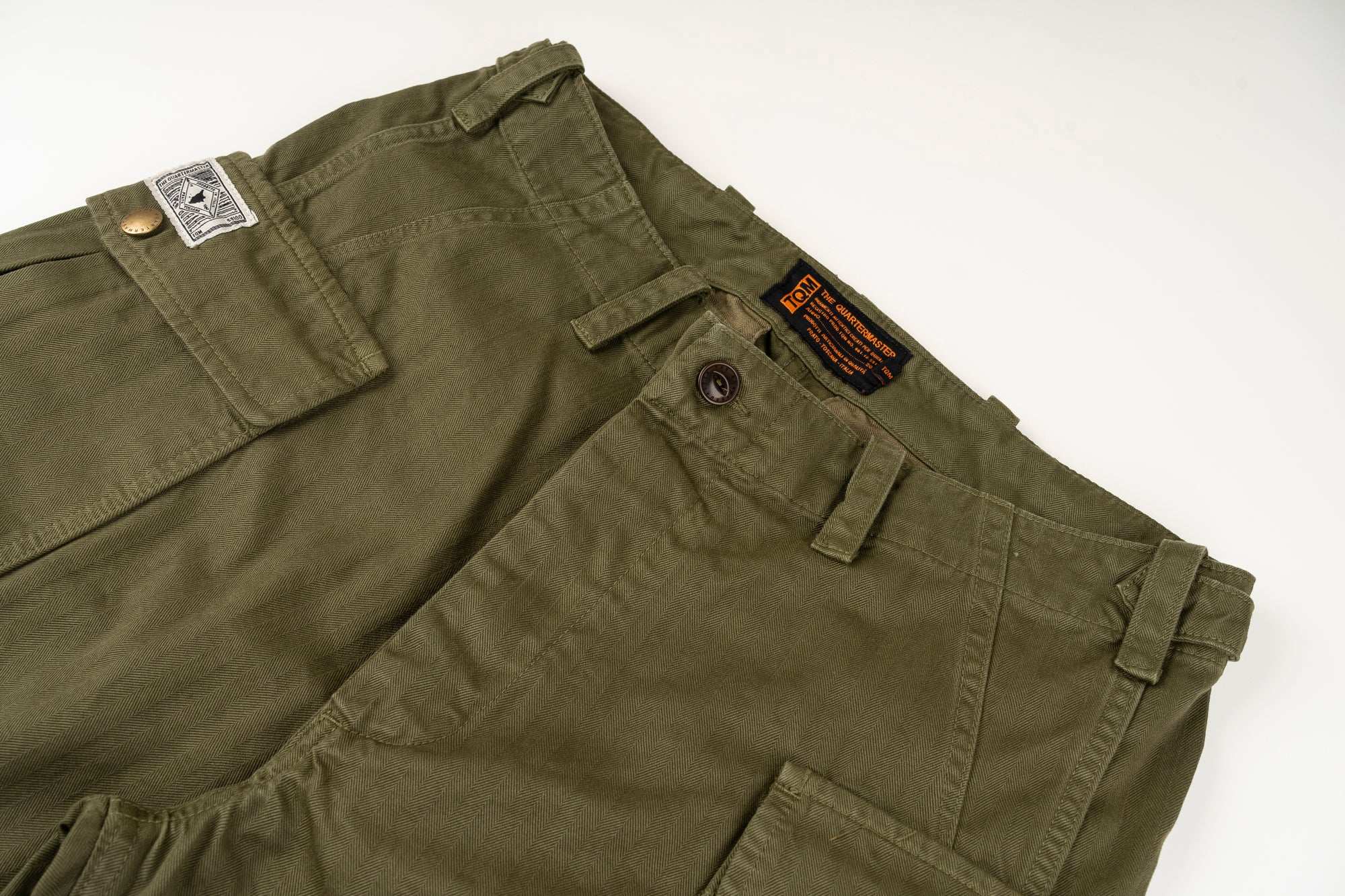 Cargo Trousers OLIVE 100% cotone HBT