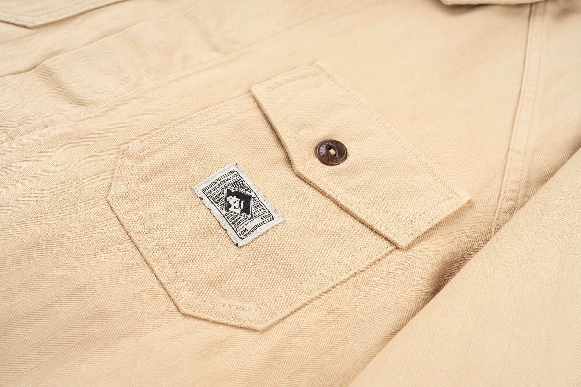 Italian Work Jacket 100% KHAKI cotone HBT