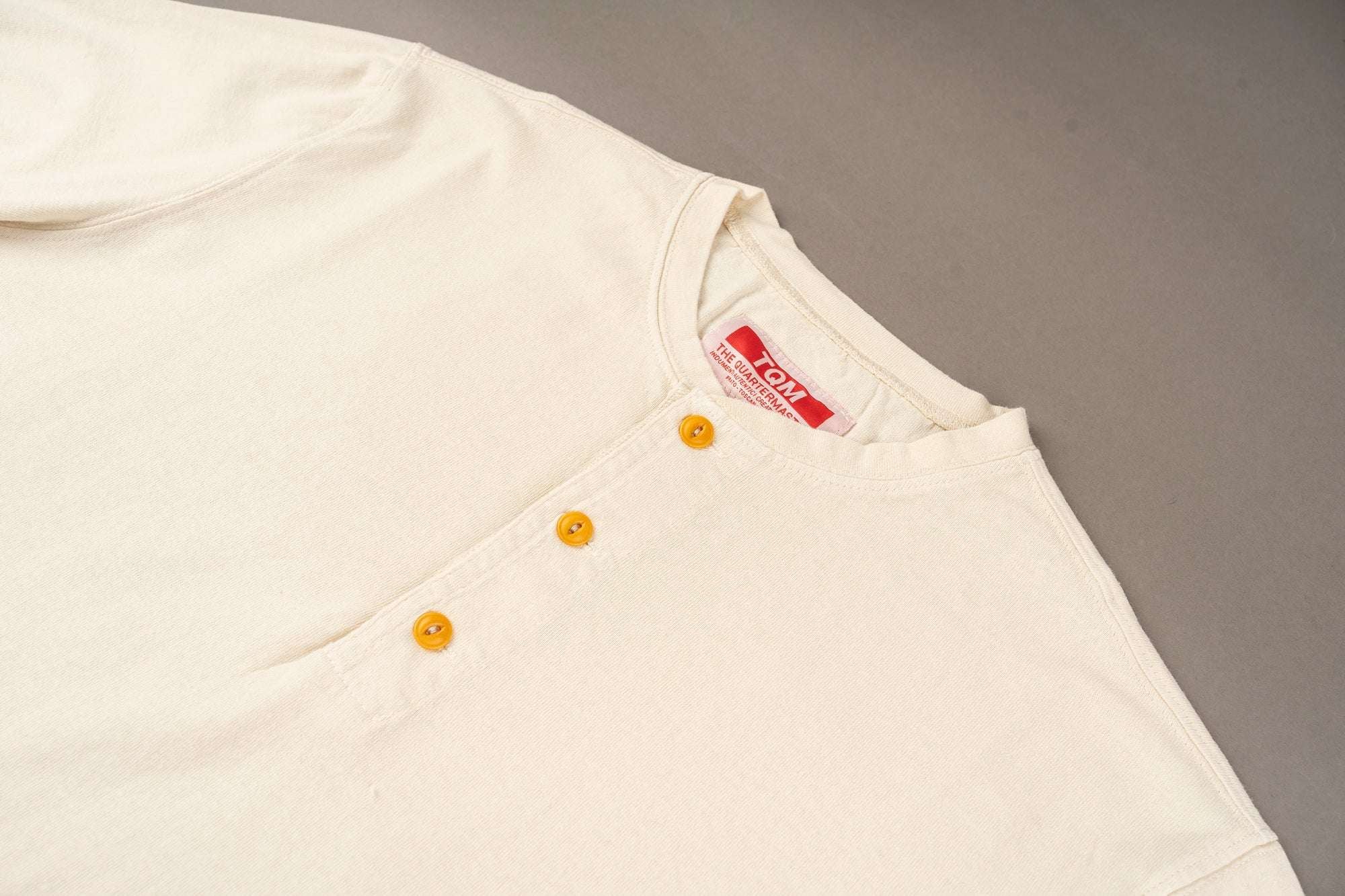 Henley NATURAL 100% cotone