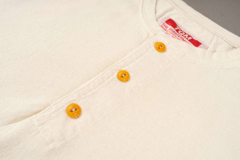 Henley NATURAL 100% cotone