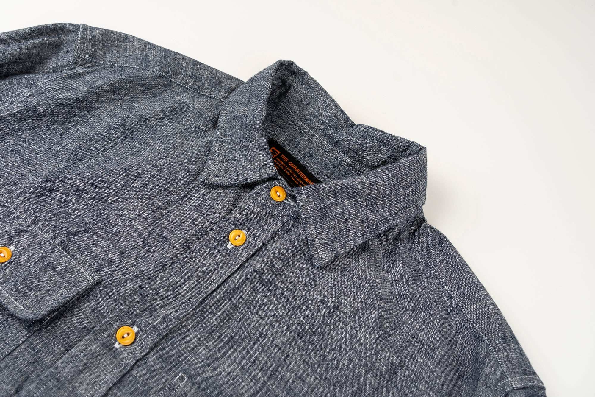 Camicia chambray GREY 100% cotone