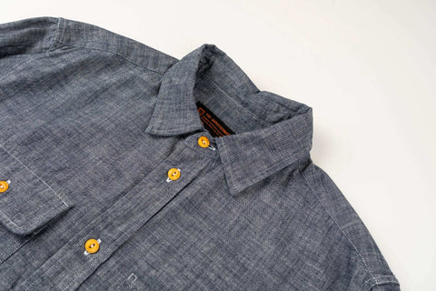 Camicia chambray GREY 100% cotone