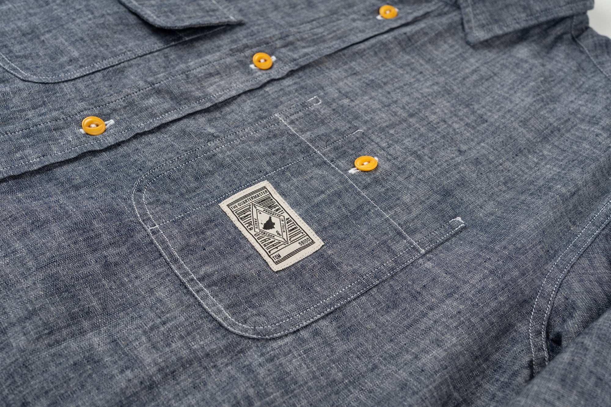 Camicia chambray GREY 100% cotone