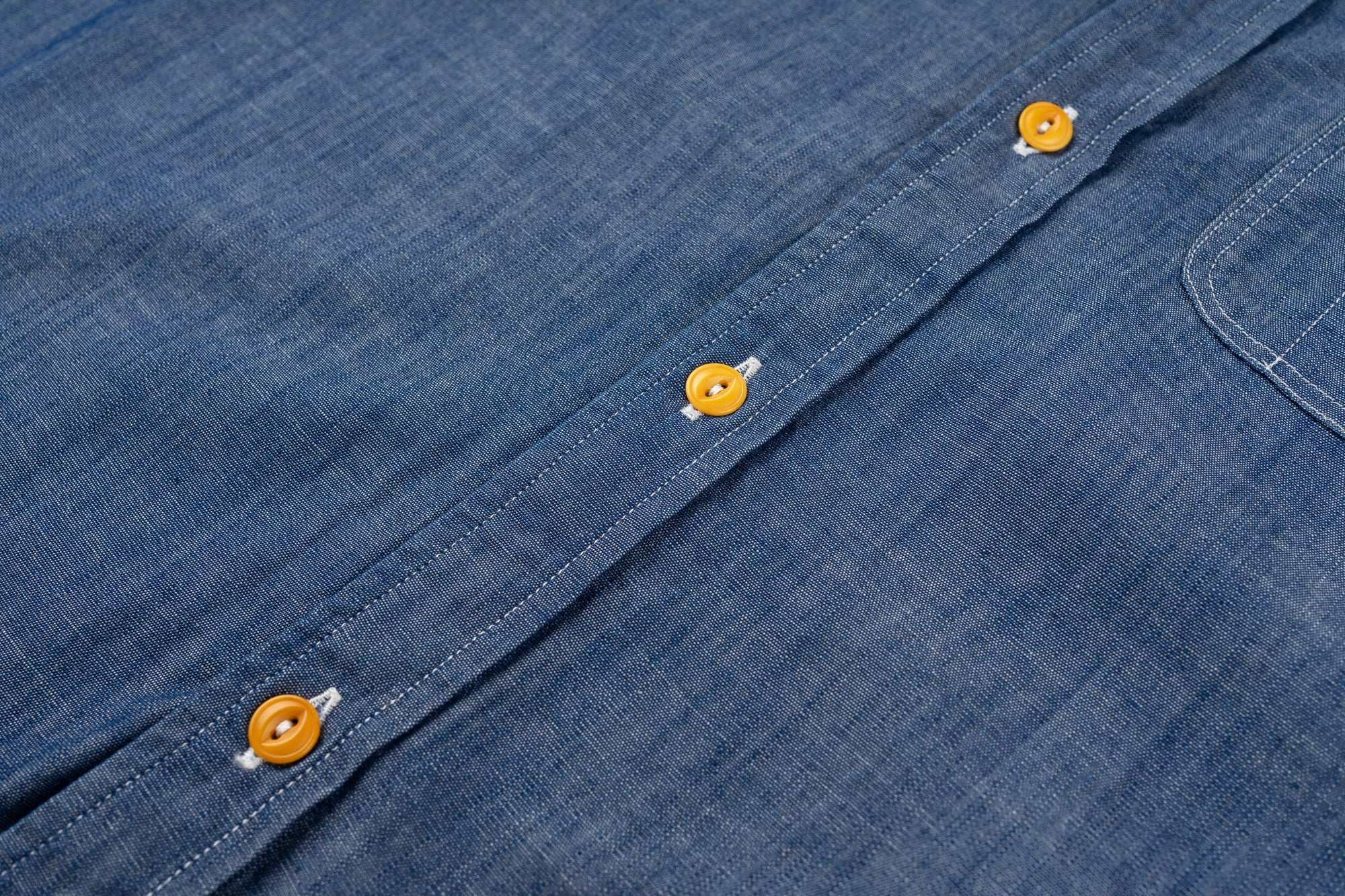 Camicia chambray BLUE 100% cotone