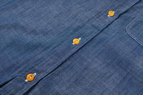Camicia chambray BLUE 100% cotone