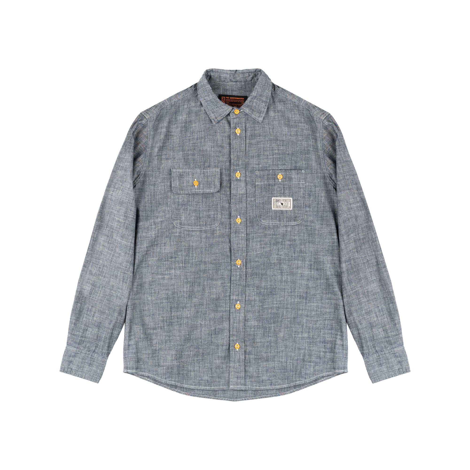 Camicia chambray GREY 100% cotone