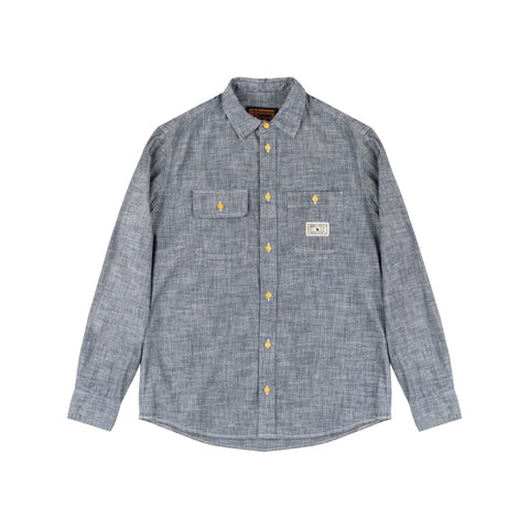 Camicia chambray GREY 100% cotone