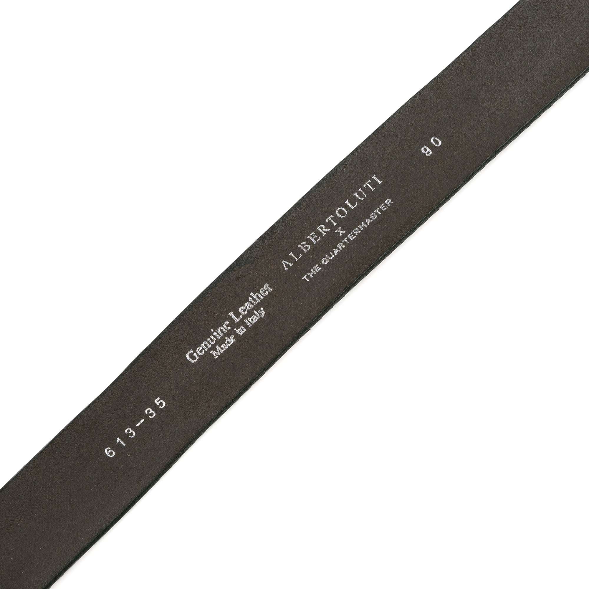 Alberto Luti x The Quartermaster Herringbone Belt GRIGIOVERDE