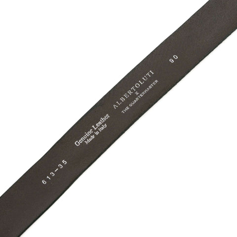 Alberto Luti x The Quartermaster Herringbone Belt GRIGIOVERDE