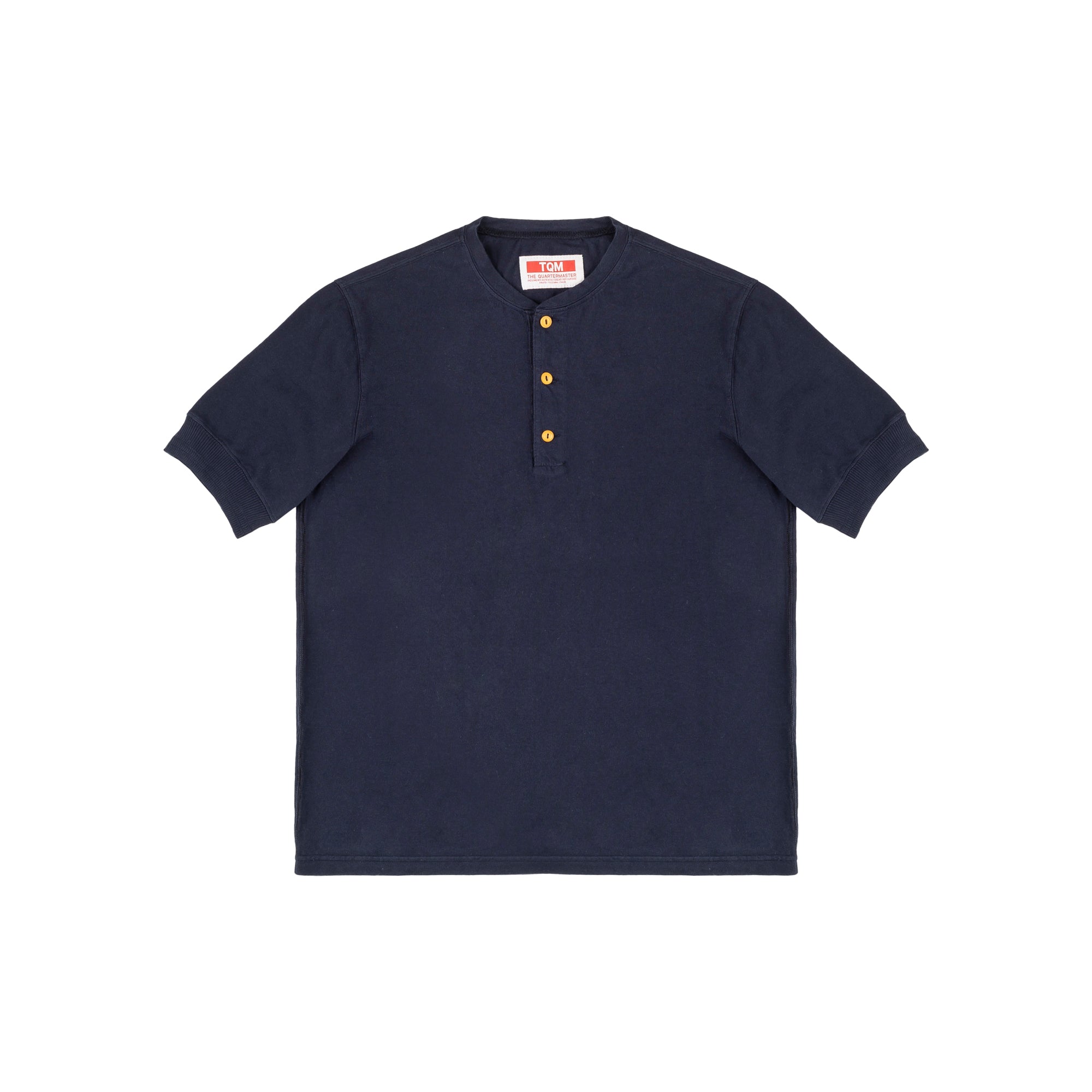 Henley NAVY 100% cotone