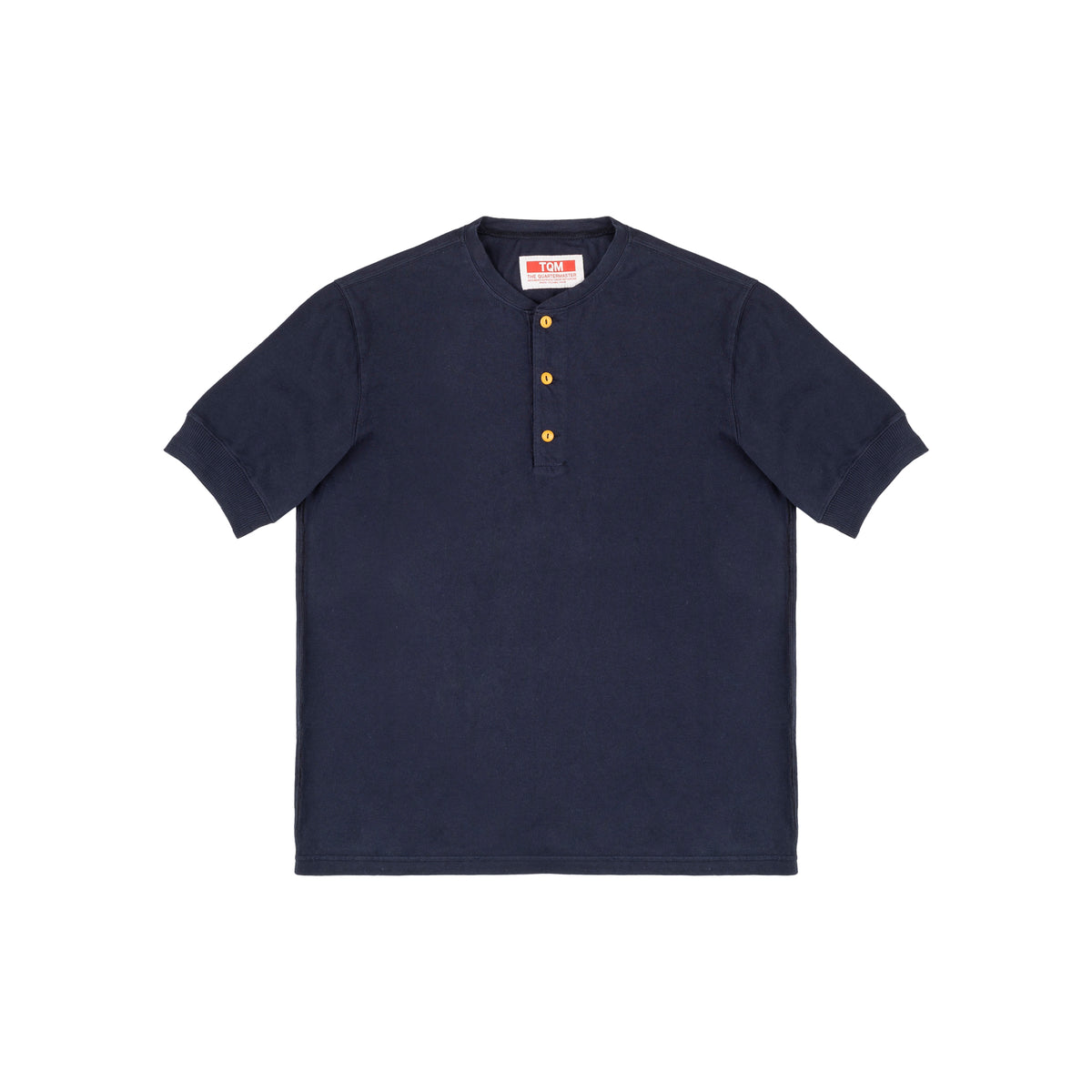 Henley NAVY 100% cotone