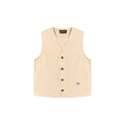 Fisherman vest KHAKI 100% cotone HBT