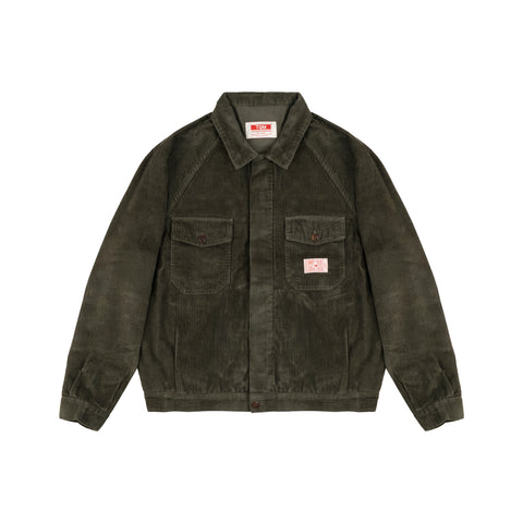 NEW Italian Work Jacket Green Corduroy