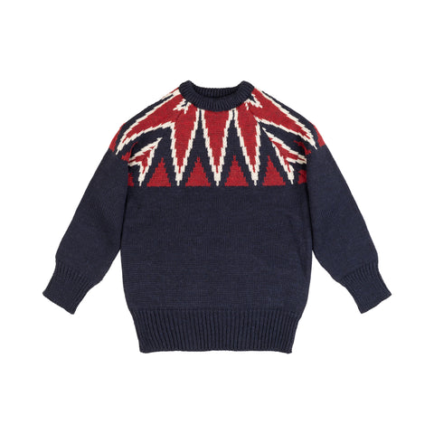 Nigel Cabourn - Key crew knit Navy