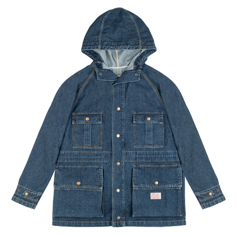 Dead-Stock Denim Parka "Curzio" [STONE WASHED]