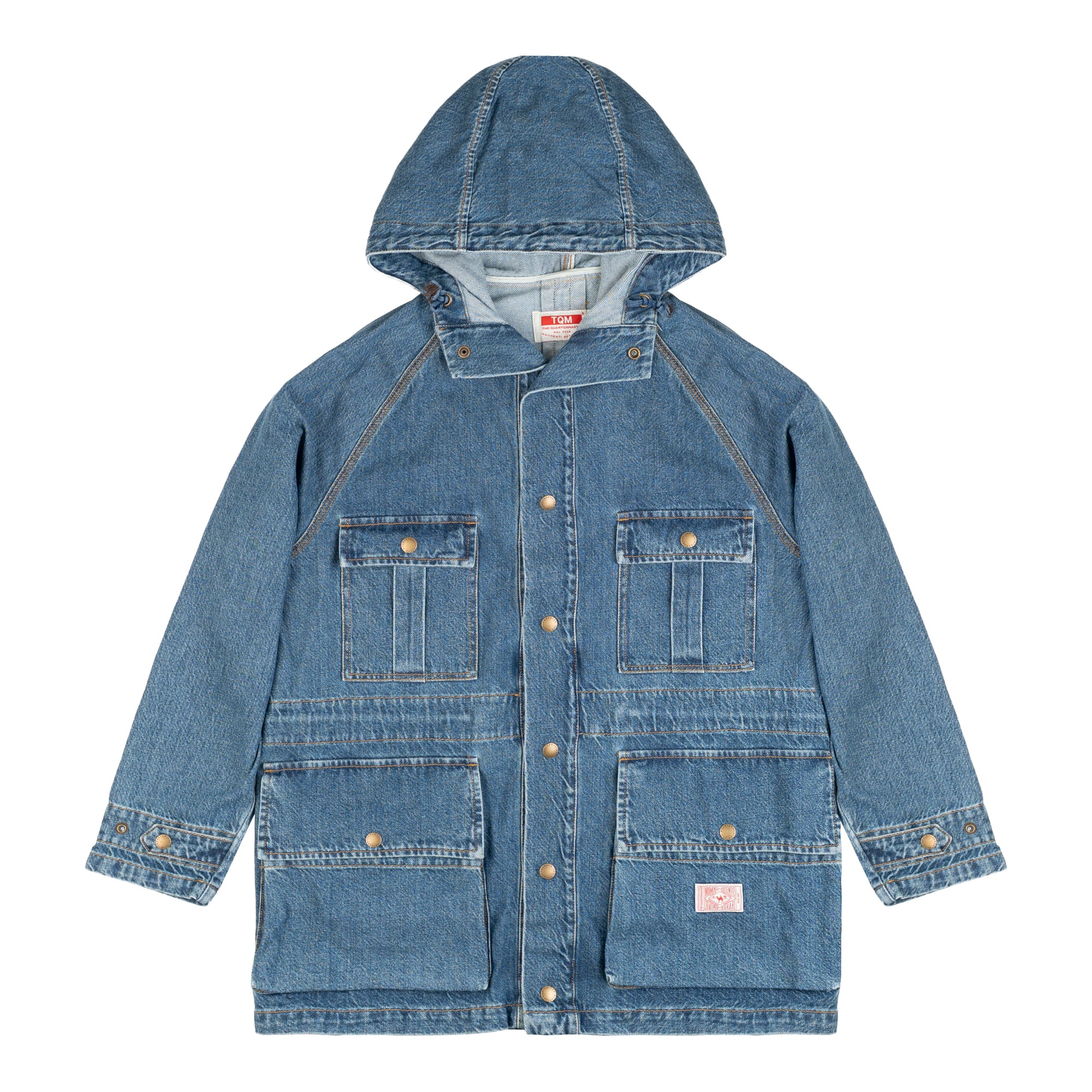 Dead-Stock Denim Parka "Curzio" [STRONG STONE WASHED]