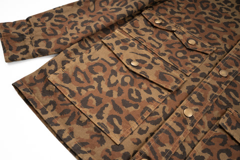 "Amicizia" Work Jacket Leopard Everyday Garments Collabs