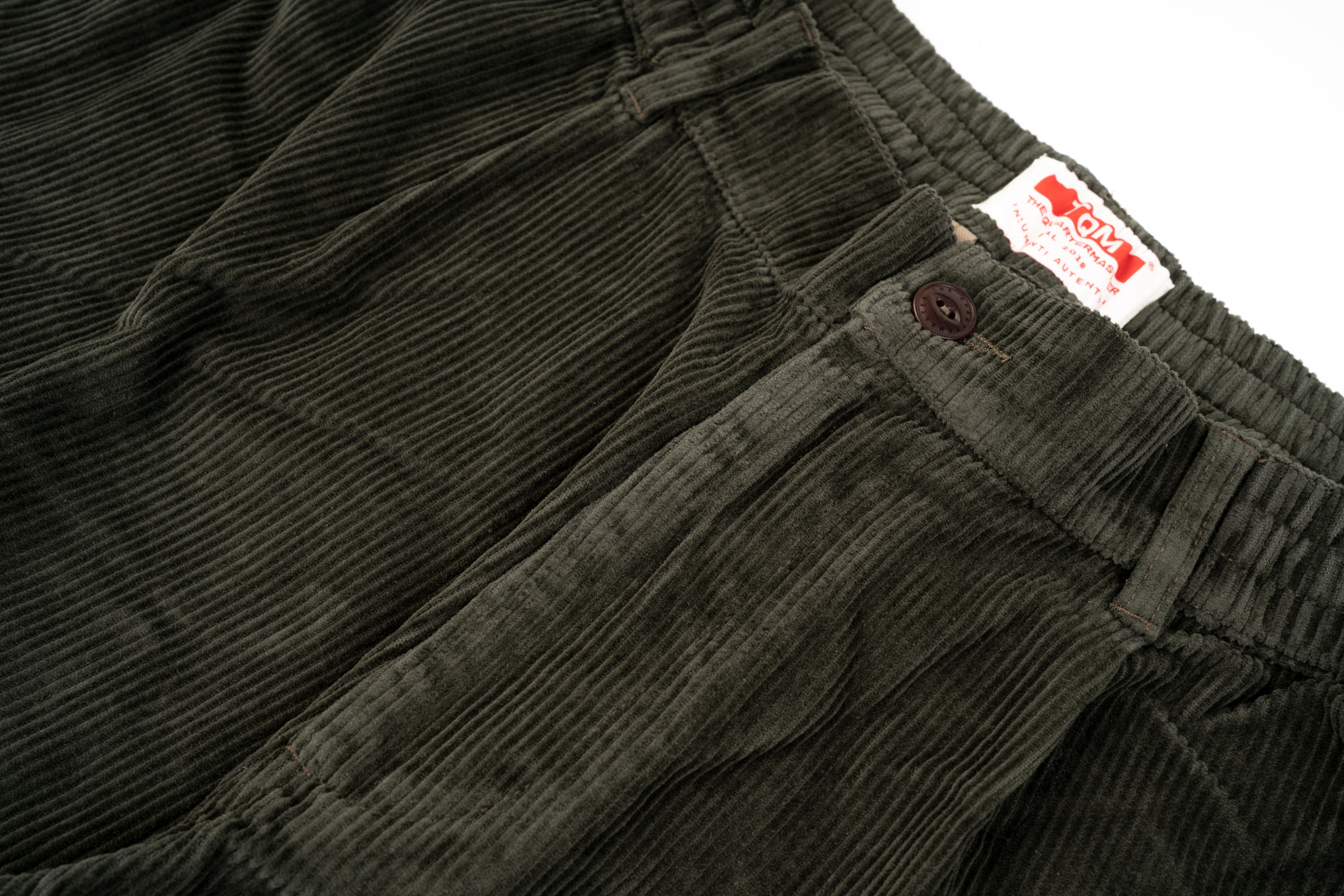 NEW French Chino Green Corduroy
