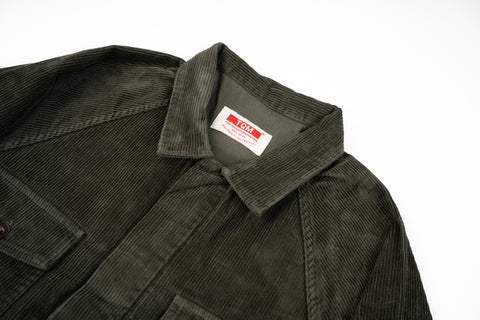 NEW Italian Work Jacket Green Corduroy