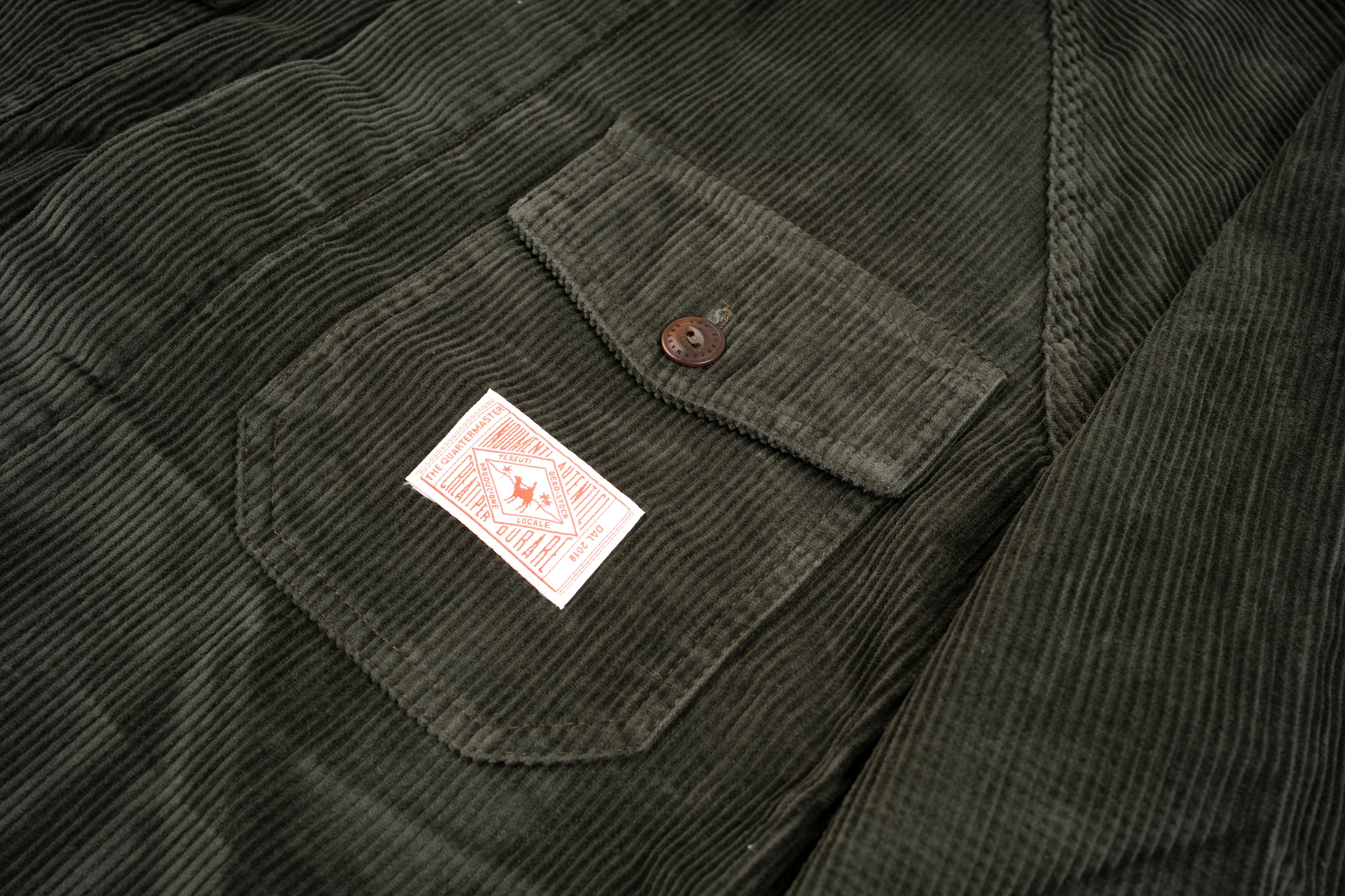 NEW Italian Work Jacket Green Corduroy