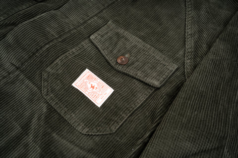 NEW Italian Work Jacket Green Corduroy