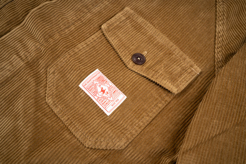 NEW Italian Work Jacket Tobacco Corduroy